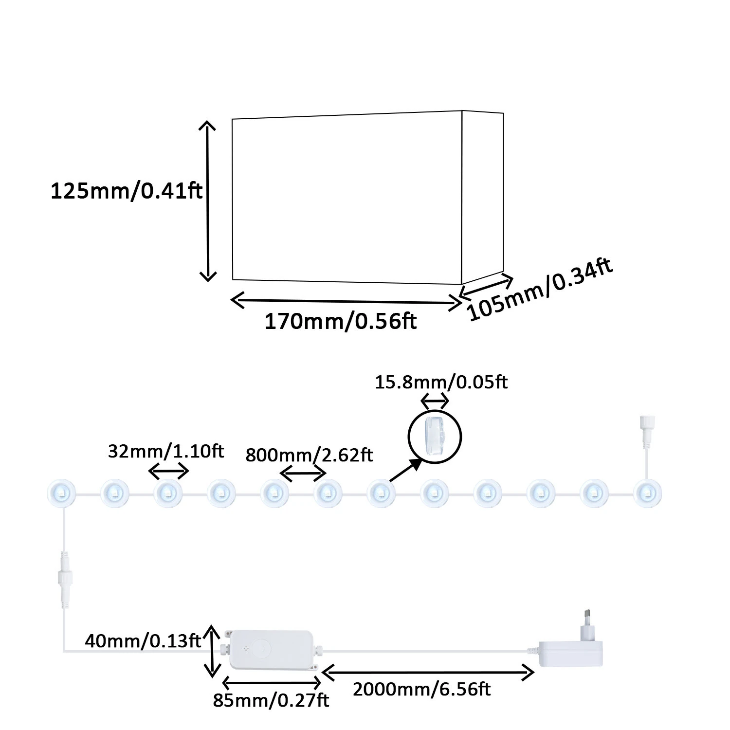 (image for) BLITZWILL Smart Outdoor Eaves Light 14.5m LED String Music Sync Works With Alexa & Google Assistant Waterproof for Halloween & Christmas Decorations